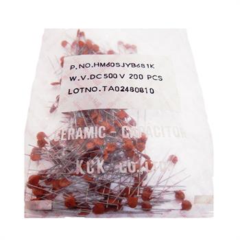 خازن عدسی 680 پیکو فاراد 500 ولت کی سی کی ژاپن