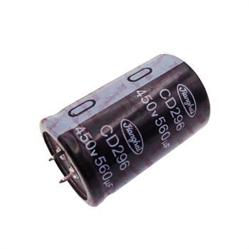خازن الکترولیت 560 میکرو فاراد 450 ولت سایز 56*30 پایه میخی °105 JIANGHAI