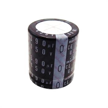 خازن الکترولیت 390 میکرو فاراد 450 ولت سایز 40*35 پایه میخی °105 نیچیکون