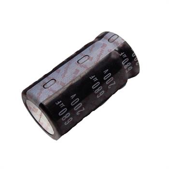خازن الکترولیت 680 میکرو فاراد 200 ولت سایز 40*22 پایه میخی °105 روبیکون