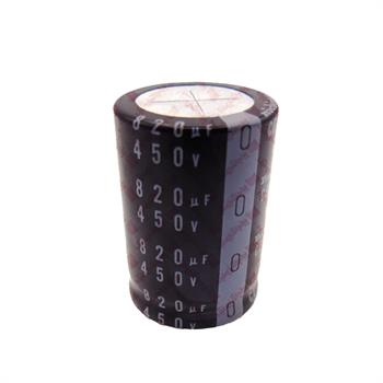 خازن الکترولیت 820 میکرو فاراد 450 ولت سایز 51*35 پایه میخی °105 نیچیکون