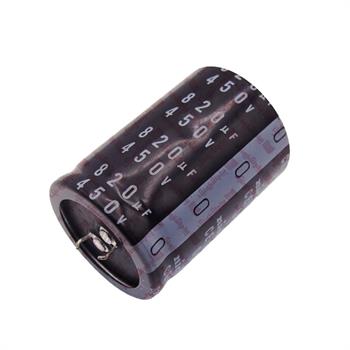 خازن الکترولیت 820 میکرو فاراد 450 ولت سایز 51*35 پایه میخی °105 نیچیکون