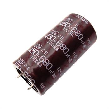 خازن الکترولیت 680 میکرو فاراد 450 ولت سایز 57*30 پایه میخی °105 نیپون
