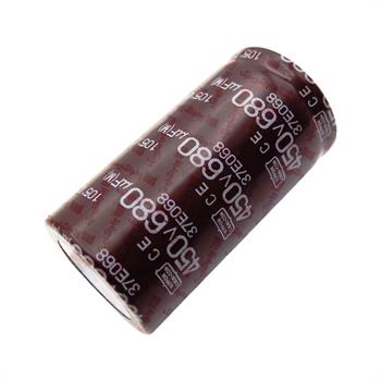 خازن الکترولیت 680 میکرو فاراد 450 ولت سایز 57*30 پایه میخی °105 نیپون