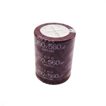 خازن الکترولیت 560 میکرو فاراد 450 ولت سایز 46*35 پایه میخی °105 نیپون