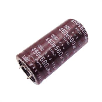 خازن الکترولیت 560 میکرو فاراد 450 ولت سایز 60*30 پایه میخی °105 نیپون