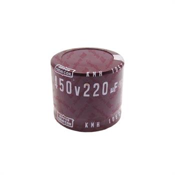 خازن الکترولیت 220 میکرو فاراد 450 ولت سایز 31*35 پایه میخی °105 نیپون