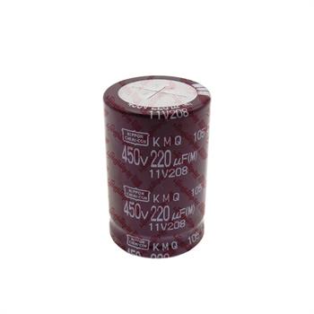 خازن الکترولیت 220 میکرو فاراد 450 ولت سایز 39*25 پایه میخی °105 نیپون