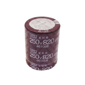 خازن الکترولیت 820 میکرو فاراد 250 ولت سایز 40*30 پایه میخی °105 نیپون