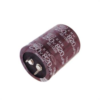 خازن الکترولیت 820 میکرو فاراد 250 ولت سایز 40*30 پایه میخی °105 نیپون