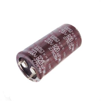 خازن الکترولیت 820 میکرو فاراد 200 ولت سایز 46*22 پایه میخی °105 نیپون