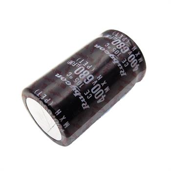 خازن الکترولیت 680 میکرو فاراد 400 ولت سایز 51*30 پایه میخی °105 روبیکون