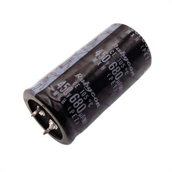 خازن الکترولیت 680 میکرو فاراد 450 ولت سایز 57*30 پایه میخی °105 روبیکون