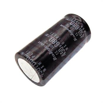 خازن الکترولیت 680 میکرو فاراد 450 ولت سایز 57*30 پایه میخی °105 روبیکون