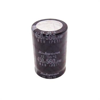 خازن الکترولیت 560 میکرو فاراد 450 ولت سایز 51*30 پایه میخی °105 روبیکون