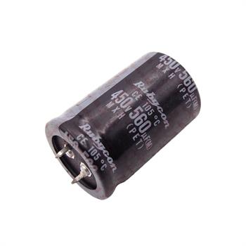 خازن الکترولیت 560 میکرو فاراد 450 ولت سایز 51*30 پایه میخی °105 روبیکون