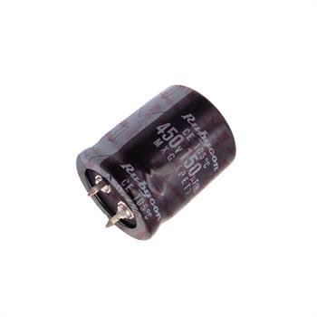 خازن الکترولیت 150 میکرو فاراد 450 ولت سایز 31*25 پایه میخی °105 روبیکون