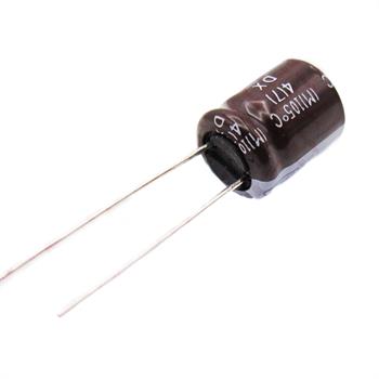 خازن الکترولیت 1000 میکرو فاراد 6.3 ولت سایز 12.5*10 پایه سیمی °105 نیپون