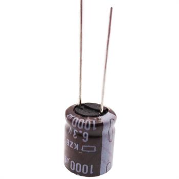 خازن الکترولیت 1000 میکرو فاراد 6.3 ولت سایز 12.5*10 پایه سیمی °105 نیپون